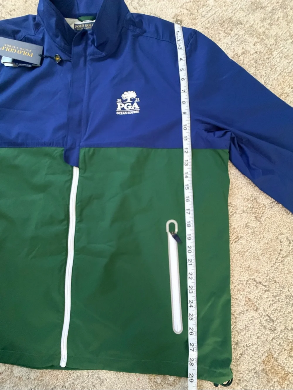 Polo by Ralph Lauren PGA Ocean Course Colorblock Windbreaker - Blue & Green
